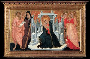 Madonna in Throne with Saints by Unbekannt Unbekannt